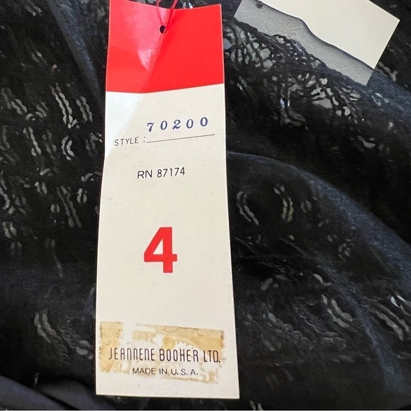 JEANNENE BOOHER Dead-stock Vintage Black Silk Georgette Dress with Sequin Vest - Picture 13 of 16